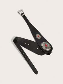 1 件女士复古深色西部复古风格别致腰带秋季、秋季、万圣节