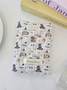 1 件可爱图案印花绗缝女孩旅行护照包、女士护照夹、护照套、文件存储保护套、卡包、钱包、多功能手提包、柔软面料可容纳护照、银行卡、登机牌、身份证、钞票，适用于旅行、度假、节日、送给朋友的生日礼物、伴娘礼物、妈妈礼物、教师礼物、情人节礼物、旅行必需品、邮轮必需品、宿舍必需品 - 彩色 - 查看 10