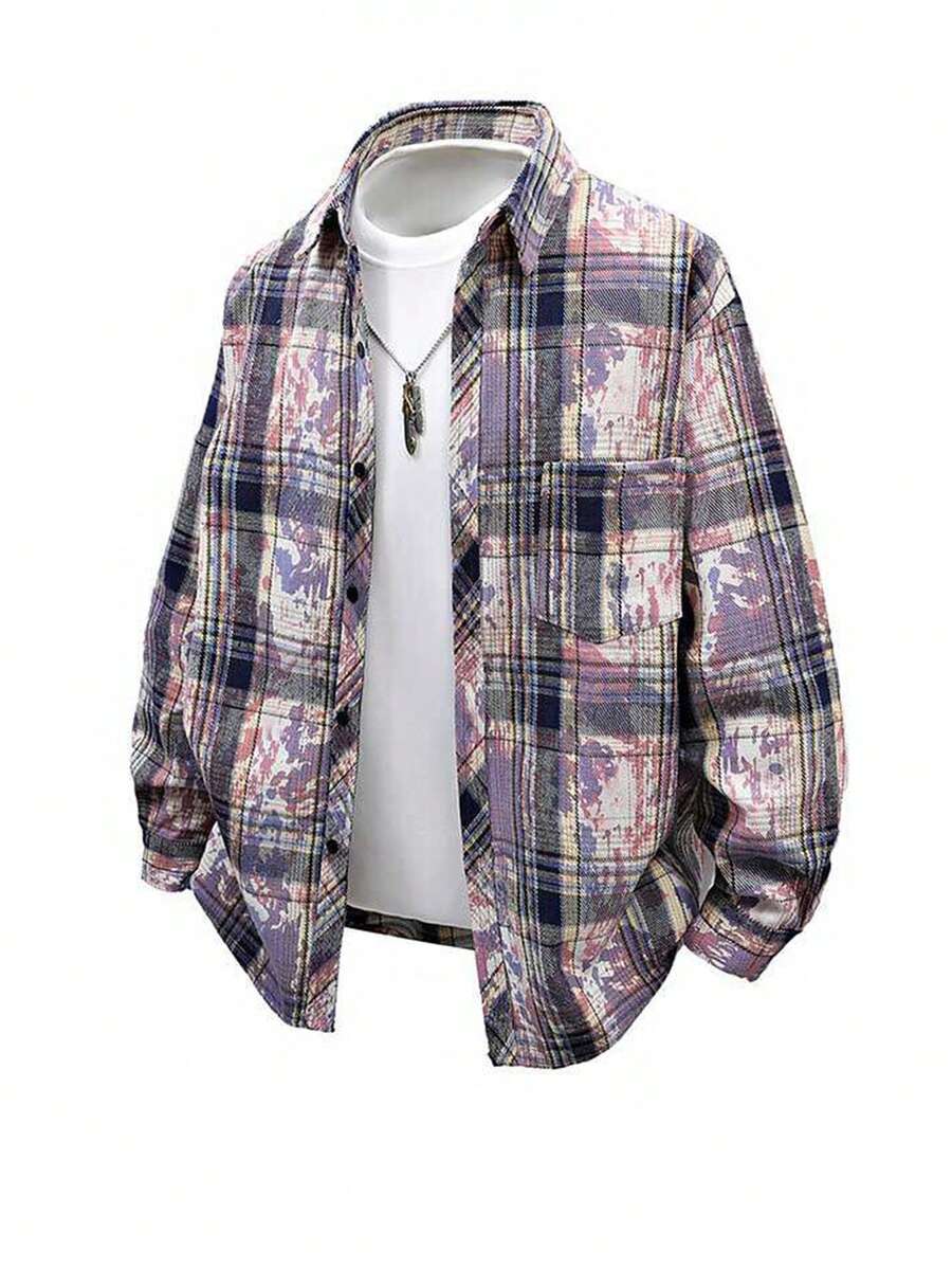 Men Shirts - Purple - View 1