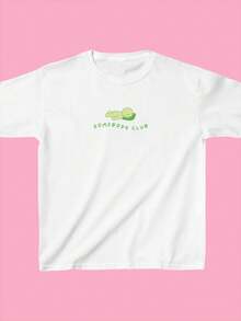Smiski Y2K 90s Smiski Shirt Homebody Club Graphic Tee Smiski Cozy T-Shirt Kewpie Cherub  Lover Smiski Gift Green Guy Tee - 白色 - 查看 3