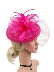 1Pc Ffascinators Hats For Women Fancy Tea Party Hats 2024 Elegant 1950s Kentucky Derby Hats Feather Hair Clip For Bride Wedding Party Birdcage Veil Headband Flower 1920s Headpiece For Horse Race Vintage Bridgerton Fedora Beret Hats 50s Outfit Church Hats Black Veil For Funeral 1940s Dresses Victorian Hat Pillbox Hats Lolita Accessories For Women Girl Birthday Mother's Day Halloween Christmas Gift - Style a - View 11