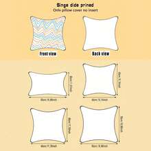 4 件波西米亚现代抽象几何抱枕套，单面设计 - 黑白格子图案，可机洗（不含枕芯），适用于客厅、卧室、办公室、农舍、客厅装饰 | 几何图案 | 拉链 - 彩色 - 查看 8