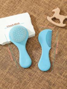 2pcs Baby Hair Brush Set, Soft Bristle Massage Comb For Infant Toddler, Won't Damage Hair - Multicolor - View 8