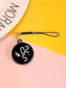 1 件女士圆形 LED 数字挂表电子表，适合节日礼物和日常佩戴 - 彩色 - 查看 7