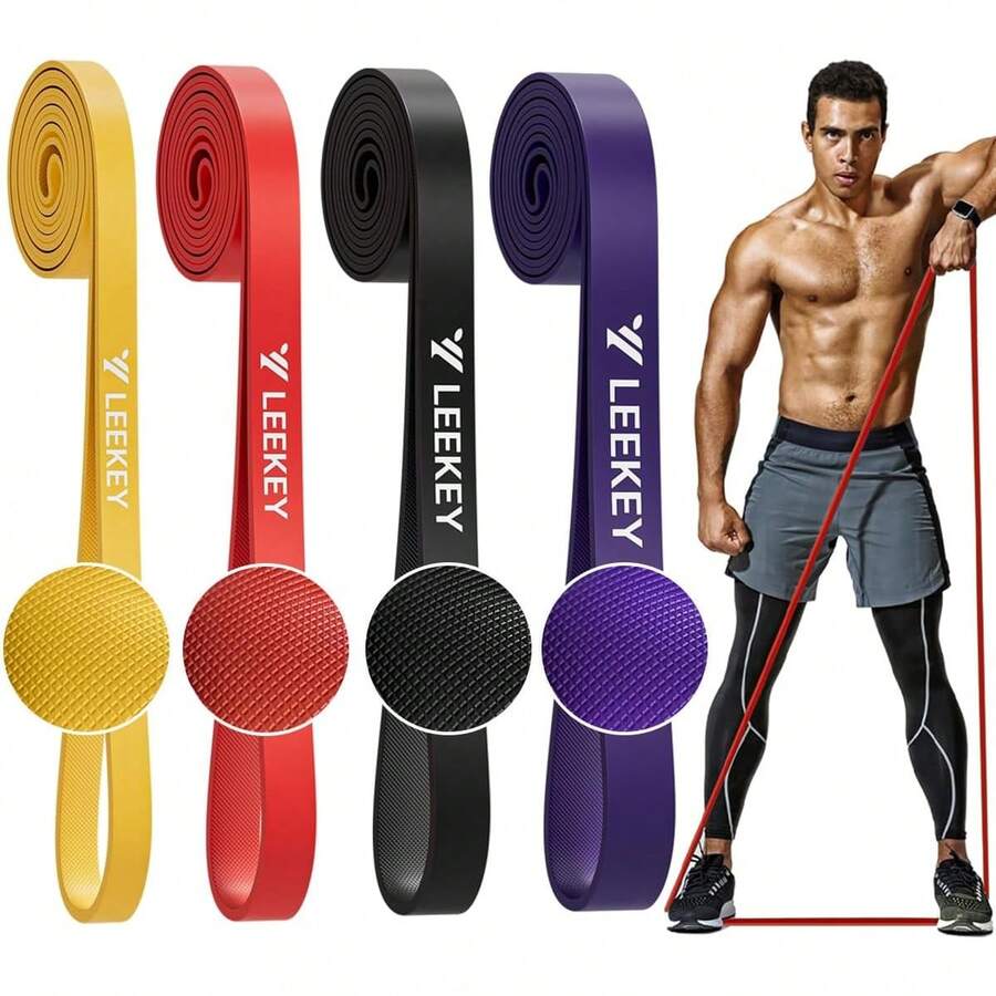 LEEKEY Resistance Bands, Exercise Bands,Pull Up Assist Bands - Bands For Working Out,Band For Men And Women Fitness Training, Physical Therapy,Home Workouts - 5-85LBS MÀU XANH - Xem 1