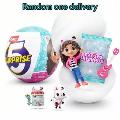 5 Surprise Gabby's Dollhouse , Toy Figures, Collectible, Mystery Capsule, Toy For Girls Ages 3 And Up, Gabby Girl, Pandy Paws, Baby Box & Mercat Toy Figures, Girls & Boys 3+(Random Style)
