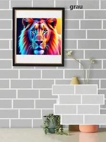 10pcs/Pack Removable 3D Ceramic Tile Stickers, Easy To Install, Waterproof, Self-Adhesive Wallpaper For Kitchen, Furniture, Kitchen Backsplash, Bathroom, Room Decor, Holiday Party Background - Multicolor - View 18