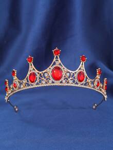 1pc Elegant Classic Crystal Crown Bridal Headpiece, Suitable For Women's Events And Party Attire, Coronas, Tiara, Hair Vine, Accessories - Multicolor - View 5