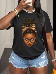 Camisetas femininas - Preto - Ver 1