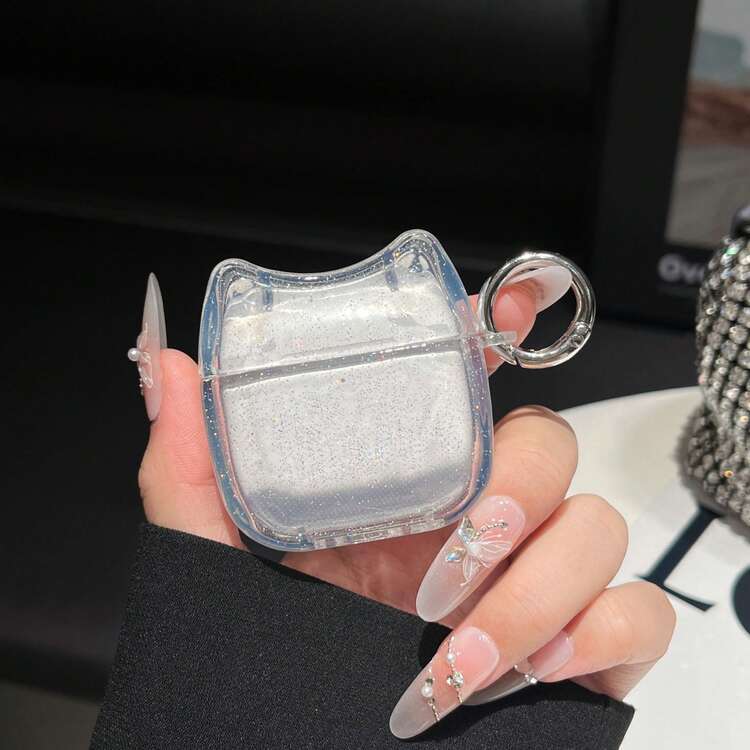 1个猫耳闪光TPU防震耳机保护套，带金属夹，适用于所有型号（1代、2代、3代、4代、Pro、Pro 2、Pro 3），防刮防摔，经久耐用，安装后提供紧密保护。 - 彩色 - 查看 10