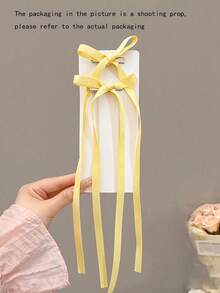 10pcs/Pack Girls' Polyester Colorful Bow Hair Clips, Lace, Elegant, Ballet, Y2K Fairy Style Hair Accessories, Suitable For Daily Wear (Random Colors) - Multicolor - View 8