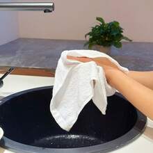 5 sztuk superchłonnej i miękkiej białej bawełny, koronkowy ręcznik do nosa, ściereczka do czyszczenia butów, mały kwadratowy ręcznik dla przedszkolaków, jednorazowy biały ręcznik do łazienki w hotelu, ultralekki, wielofunkcyjny biały kwadratowy ręcznik z koronki, odpowiedni do hoteli i restauracji, wytrzymały materiał, nadaje się do pralek i jako ręczniki do twarzy - Wielokolorowe - Zobacz 4