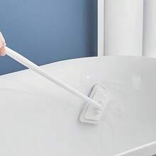 4 piezas (1 mango + 3 cabezales de repuesto) Cepillo de pared multifuncional para baño, cepillo de piso con mango largo y extraíble para el hogar, bañera, cepillo de esponja para azulejos cerámicos, cepillo reemplazable, herramienta de baño/accesorios de baño - Multicolor - Ver 5