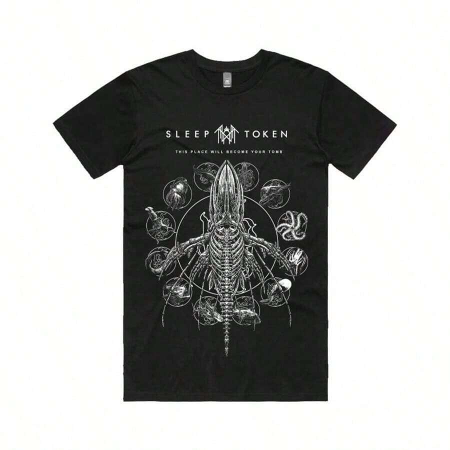 Refreshing SummerS-Sleep Tokens Graphic T-Shirt Unisex Men Women Summer Short Sleeve Fashion Tops Casual Vintage Fashion Oversized Retro TeeBreathable All-Season Round Neck Printed T-Shirt