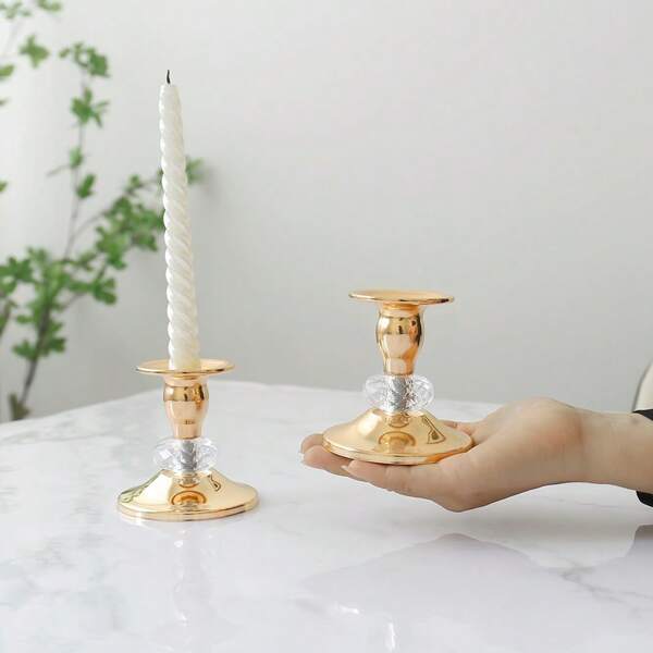 6/9 PCS Gold Silver Candle Holder High End Elegant Home Decor, Table Decor, Wedding, Halloween Christmas Holiday Party, Family Gathering.