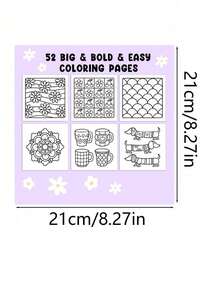 (圣诞礼物)1 件舒适图案：Coco 涂色书，适合成人和青少年，以超级可爱的动物角色为特色，设计简单易懂，适合放松和学校用品，青少年玩具涂色书礼物，为男孩和女孩准备的万圣节。圣诞节。12 色绘画套装（默认不含笔） - 彩色 - 查看 11