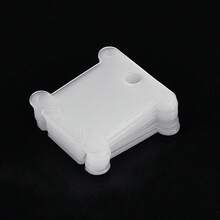 50/100/200pcs Plastic Floss Bobbins, Embroidery Floss Cards For Cross Stitch Thread Craft DIY Sewing Storage, Hard Floss Bobbins,(White,Clear) - Multicolor - View 4