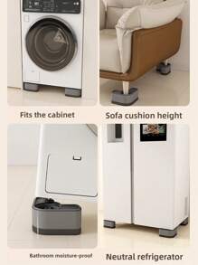 1pc Washing Machine Base Rack Height Increasing Foot Pad Drum Special Refrigerator Anti Slip And Shock-Absorbing Foot Bracket With High Adjustable Padding