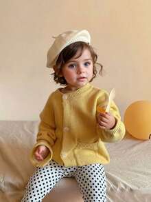 1 chiếc mũ beret cho bé, phù hợp cho trẻ sơ sinh 1-4 tuổi, mũ thợ sơn, phụ kiện tóc mùa thu/đông cho bé, kẹp tóc cho trẻ nhỏ, phụ kiện trang phục mùa thu cho bé trai và bé gái, phù hợp cho cả trong nhà và ngoài trời, quà tặng cho bé. - Nhiều màu - Xem 3