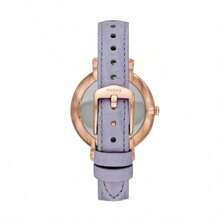 Fossil Ladies' Quartz Leather Three-Hand Watch, Stainless Steel Case/Glass Mirror Leather Strap ES4813/ES4812/ES4814 - Purple - View 5