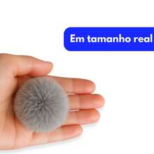 50 Pompom Pom Pom Poliéster Pelinho Bolinha Artesanato 50mm - 177 - Visão 3