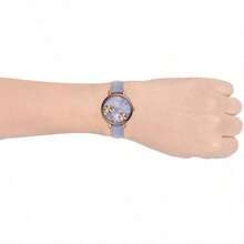 Fossil Ladies' Quartz Leather Three-Hand Watch, Stainless Steel Case/Glass Mirror Leather Strap ES4813/ES4812/ES4814 - Purple - View 2