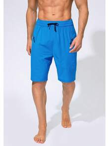Men's Swim Trunks Quick Dry Board Shorts With Zipper Pockets Beach Shorts Bathing Suits Men - No Mesh Liner - Lake Blue - 查看 3