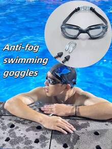 Wholesale Of 1pc Silicone Swimming Goggles For Adult Men And Women. The Goggles Are Waterproof, Anti - Fog, High - Definition And Transparent. They Come With Integrated Earplugs. The Swimming Goggles Are Equipped With An Adjustable Elastic Strap To Prevent Discomfort From Head - Strangling. - Multicolor - View 3