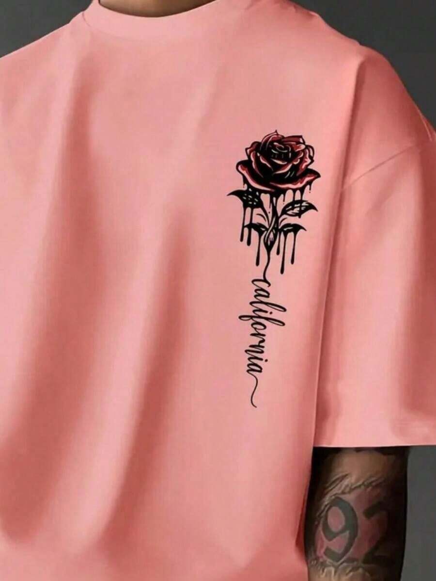 Camisetas Plus Size Banda Musical Rock Rosa California Minimalista Camisas Estilosas - Envio Imediato