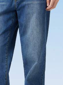 CAMEL CROWN Men's Jeans Vintage Washed Straight Jeans Spring And Summer Cotton Feeling Light Denim Pants