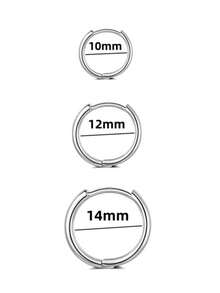 3/6pcs Women's Fashion 18K Gold Plated Stainless Steel Plain Hoop Earrings Set, Simple Design, Waterproof & Fade Resistant, Suitable For Daily Wear - Earrings - View 7