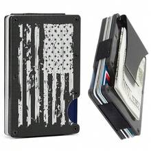 1 Or 2-Pack: RFID Blocking Slim Credit Card Holder Wallet For Men – Minimalist, Scratch-Resistant, With Removable Money Clip | Modern, Durable, Everyday Carry - 愛國/1件裝 - 查看 4