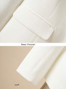 Elegant And Fashionable Solid Color Women's Blazer, Suitable For Casual And Professional Occasions