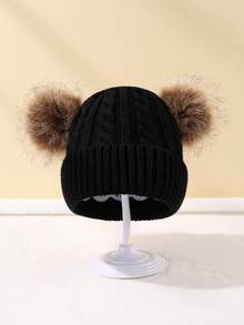 1 件婴儿透气冬季帽子柔软针织帽适合居家和旅行 - 彩色 - 查看 32