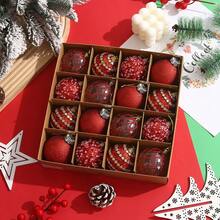 6cm/16pcs Glitter Christmas Balls Set, Suitable For Holiday Parties, Christmas Parties, Scene Decoration, Holiday Decoration, Home Decoration, Holiday Decoration, Party Gifts, Room Decoration, Window Decoration, Bedroom Decoration, Home Decor, Fun Christmas Party Decorations, Merry Christmas, Happy New Year, Christmas Gifts, Christmas Ornaments