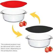 Large Glass Bowl With Lid, Glass Casserole Dish, Borosilicate Bakeware With Lid, Food Storage, Baking Dish With Lid, Oven, Stove, Microwave, Dishwasher And Refrigerator Safe Baking Dish 2.2 Quarts