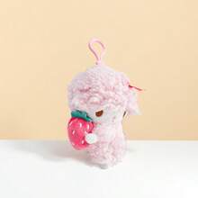 MINISO Strawberry Plush Piano Ornament, Fluffy Shape+Strawberry Elements, Hanging Keys, Bags, Friends' Birthday Gifts, Holiday Gifts (1 PC) - Pink - View 3