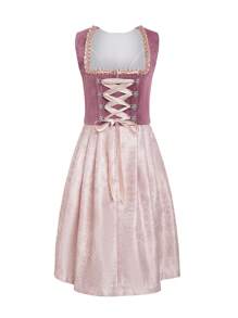 ii 女士德国连衣裙巴伐利亚啤酒节万圣节狂欢节服装 - 粉色 - 查看 5