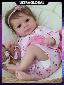 Realistic Silicone Reborn Baby Doll 48cm Brastoy Clothes Set Bottle Pacifier - 彩色 - 查看 1