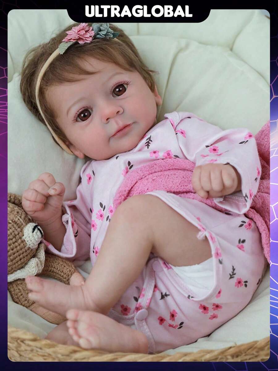 Realistic Silicone Reborn Baby Doll 48cm Brastoy Clothes Set Bottle Pacifier - 彩色 - 查看 1