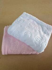 Kit With 2 3D Blankets For Baby Girl Boy Blanket High Relief Personalized Blanket Maternity - Pink and White 3D - View 3
