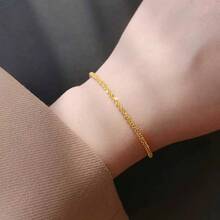 Set Of 2 Elegant Gypsophila Bracelets For Women, 925 Silver Or 18K Gold Plated - 金色 - 查看 4