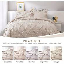 Comforter Set Pieces, Beige Bed In A Bag Comforter Set Bedroom, Bedding Comforter Sets With Comforter, Sheets,Ruffled Shams & Pillowcases - Màu be - Xem 2