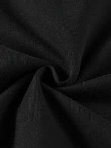 Tiny Spark 黑色长袖阴影图案 T 恤 - 黑色 - 查看 6