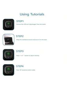 YUZHAOLIN 便携式USB充电腰部按摩器，电动手臂、臀部、腿部训练器，塑形腰带，健身按摩器 - 黑色 - 查看 6