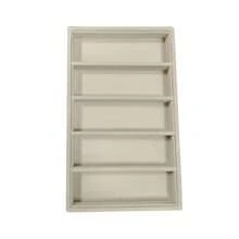 5/6/8-Fach Samtbrille und Schmuckorganizer Tablett - Stapelbares graues Ausstellungstablett, Polyesterstoff für Brillen und Accessoires