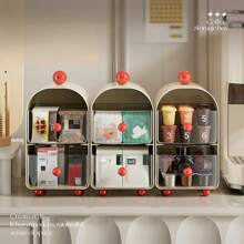 双层亚克力咖啡站收纳盒 - 用于胶囊、茶包、零食和文具的储物盒 - 理想的家庭和办公室台面收纳盒、咖啡站收纳盒 | 现代厨房收纳 | 耐用亚克力材质 - 彩色 - 查看 3