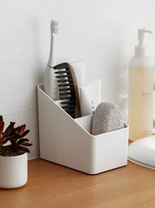 1 pièce Boîte de rangement de bureau au design de lapin blanc, organisateur de maquillage multicouche, porte-fournitures de bureau et de papeterie, pot à crayons pour dortoir étudiant, style tiroir, organisateur de bureau
