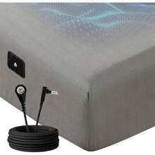 Grounding Sheets Queen Deep Pockets 6 Inches, 90 Cotton  0 Silver Fiber Infused, Earthing Sheets Grounding Ell Bed Fitted Sheets - 60"X80" - 灰色+國王 - 查看 1