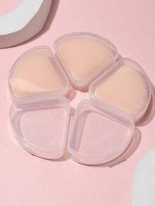 1pc/2pcs/4pcs/10pcs/Set Petal Shape Powder Puff Storage Box, Creative Cosmetic Puff Display Case,For Holiday Beach, Bathroom Collection, Bedroom Collection, Large Capacity